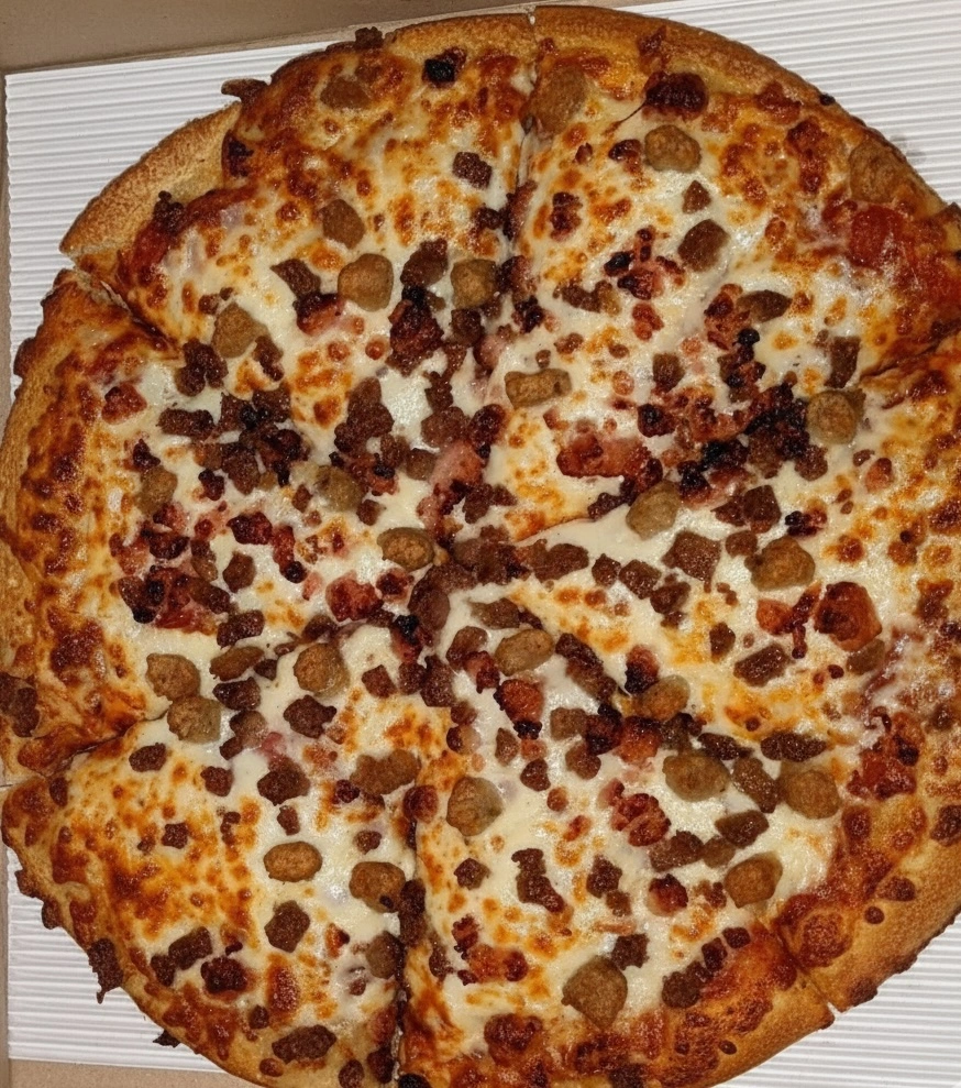 Indian fusion pizza at Pizza64 Beaumont